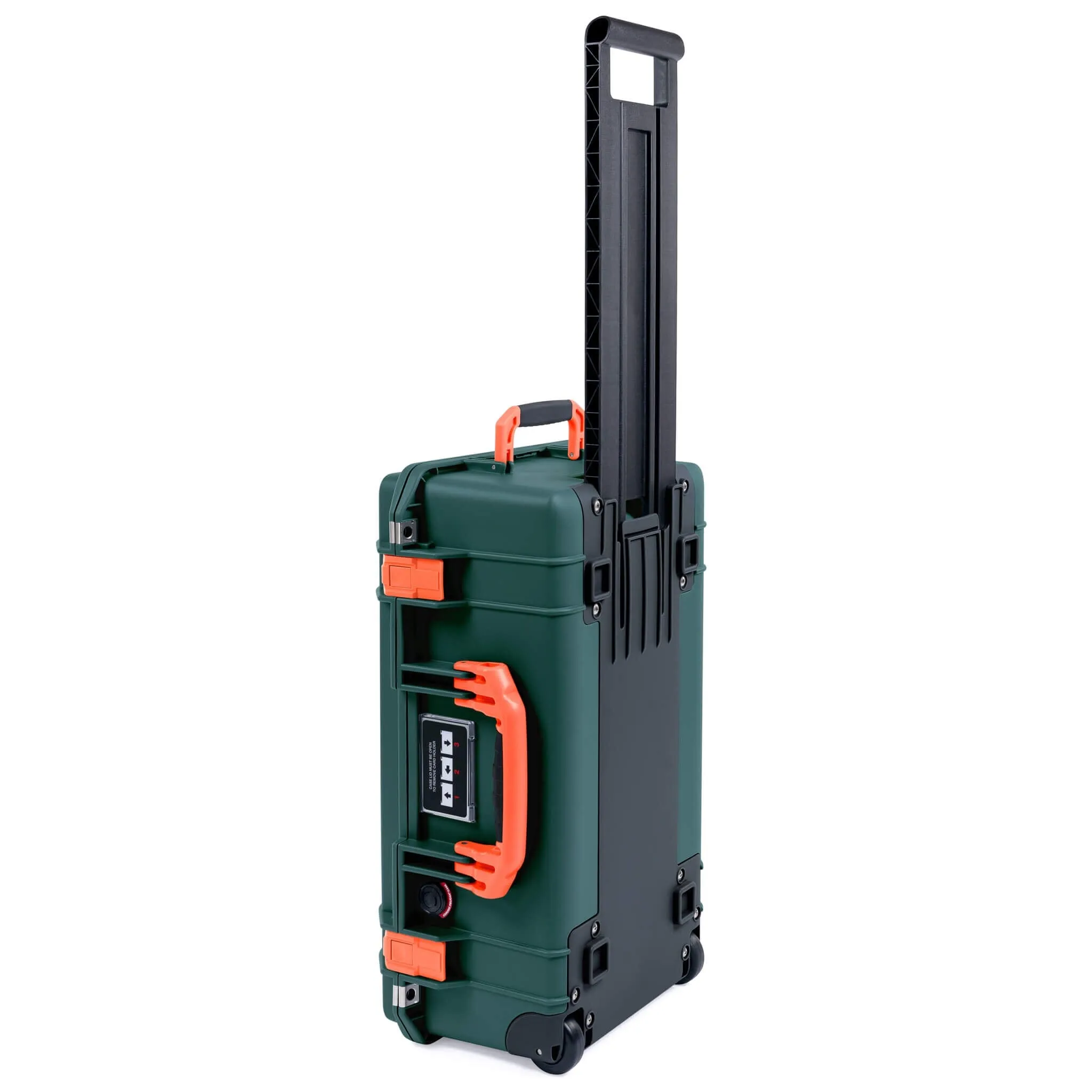 Pelican 1535 Air Case, Trekking Green with Orange Handles & Latches